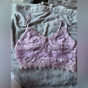 Shein lilac purple lace cami bralette large